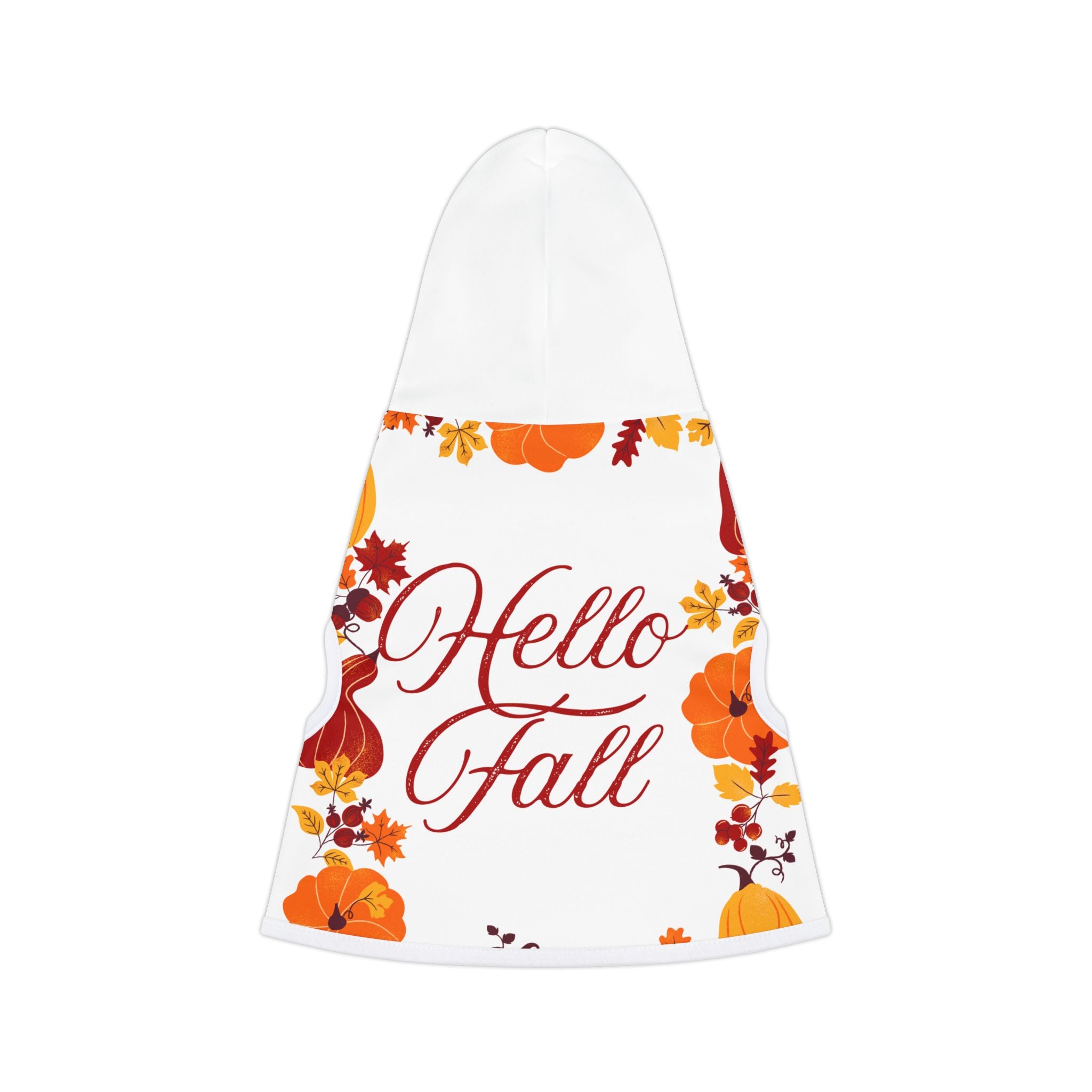 Fall-Themed Pet Hoodie, Cozy Dog Sweater, Seasonal Pet Apparel, Halloween Costume for Dogs, Hello Fall Hoodie