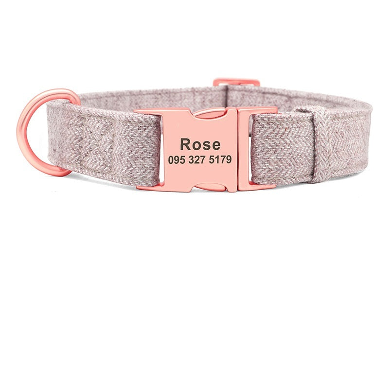 Pet Dog Collar Engraving Anti-Lost Traction Rope Supplies